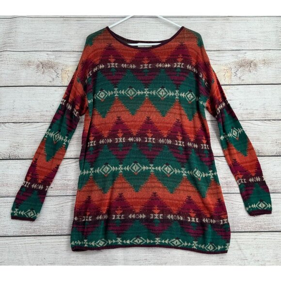 Denim & Supply Ralph Lauren Wool Blend Southwest Sweater Women's‎ Size M Green - Picture 1 of 5